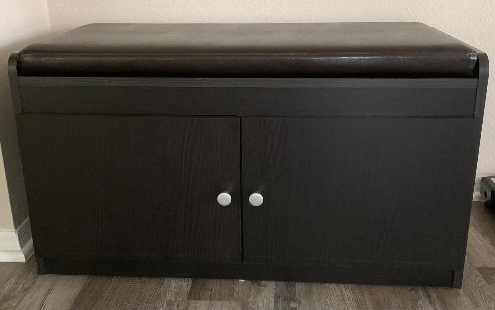 Shoe Cabinet with Ottoman Seat
