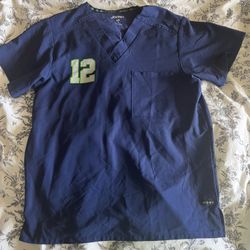  Small scrub top – Seahawks 12