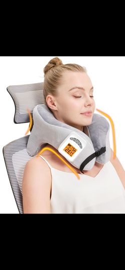 Rechargeable Heated Neck Pillow with massage  5000 mAh Cordless