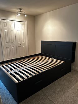 Queen Bed Frame - IKEA Brimnes (no mattress)