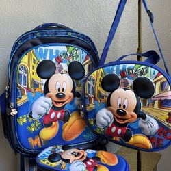 Mickey Backpack 3pz New