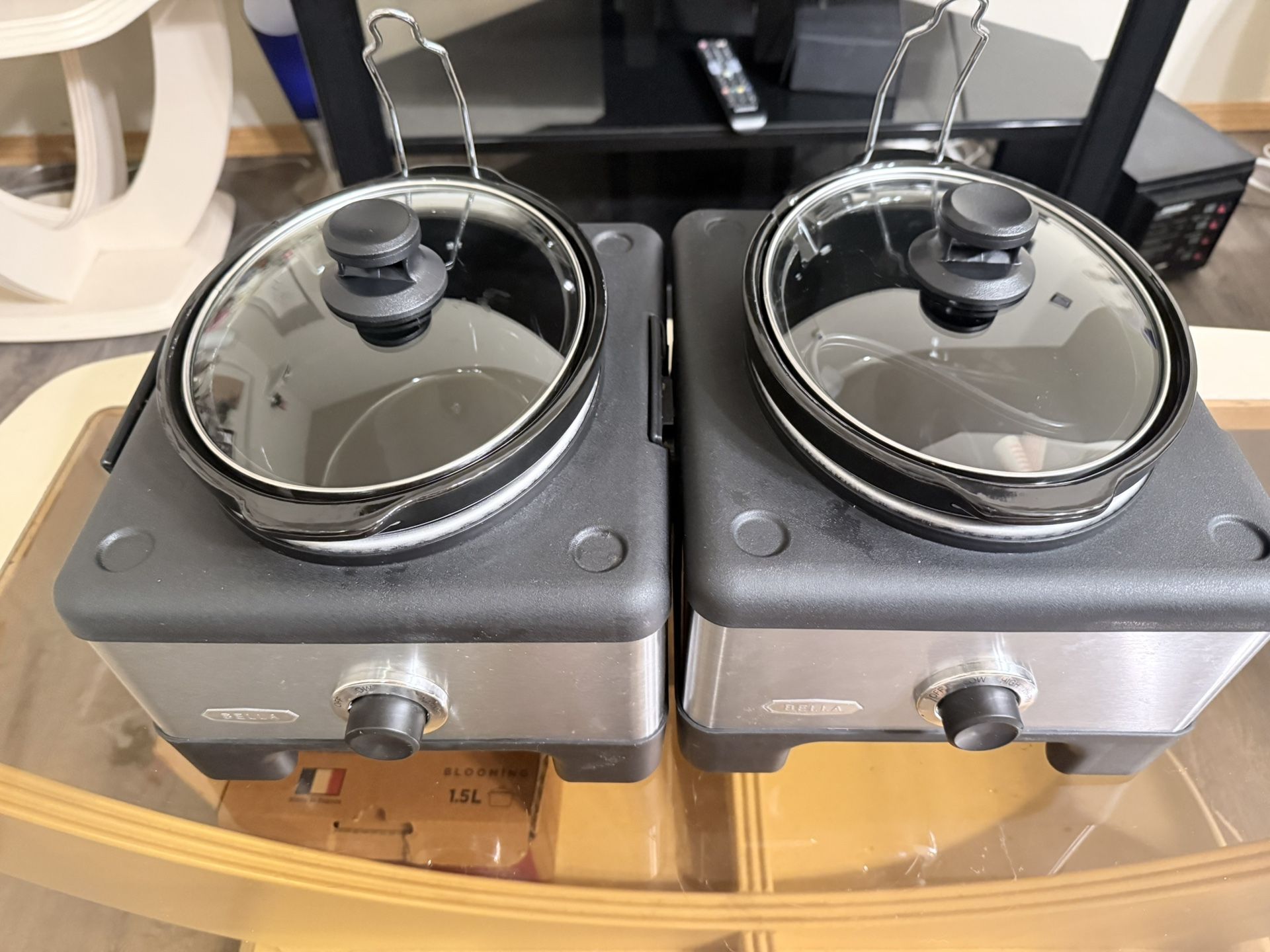 Bella Mini Slow Cooker 1.5 Qt (Set of 2) – Stainless Steel