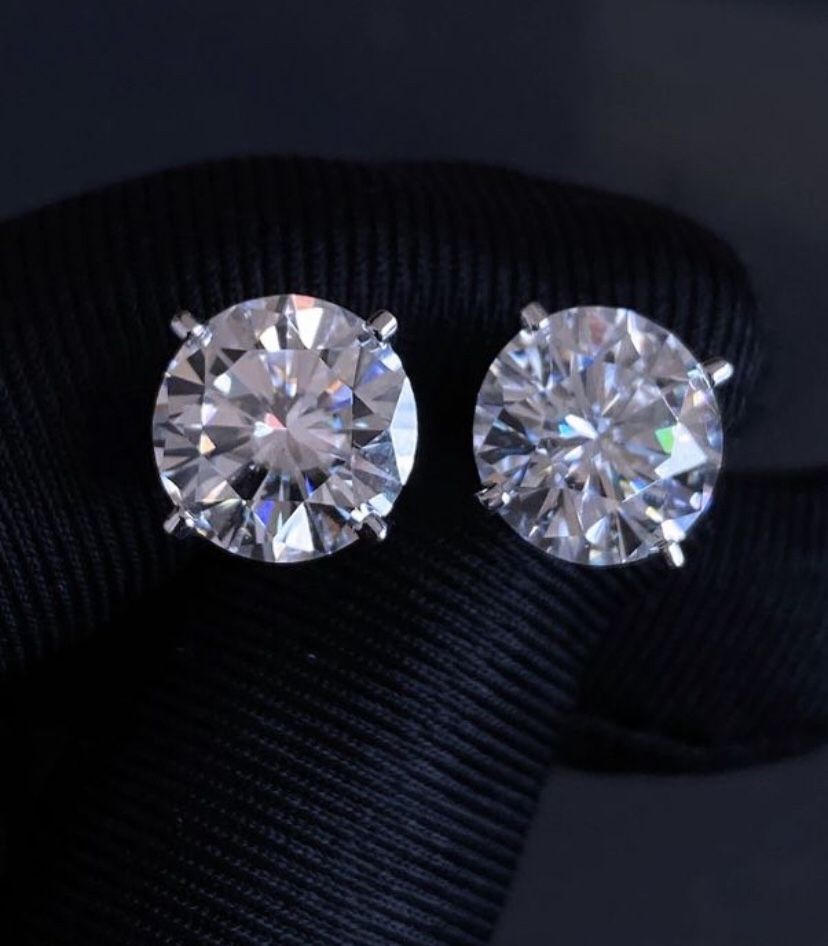 Certified Moissanite ScrewbackEarrings