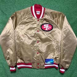 Vintage San Francisco 49ers Satin Jacket Chalk Line Large Preowned