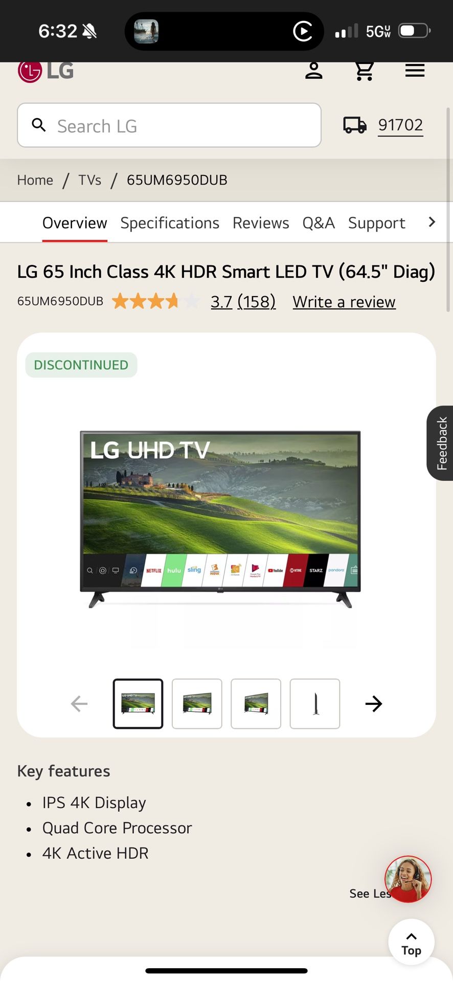 LG 65 Inch Smart Tv