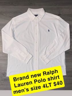 Brand New Ralph Lauren Polo Shirt Men’s Size 4LT $40 NWT