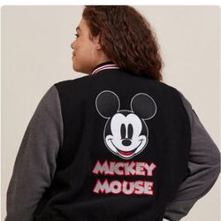 Torrid- Disney Mickey Wool Bomber Jacket 3x