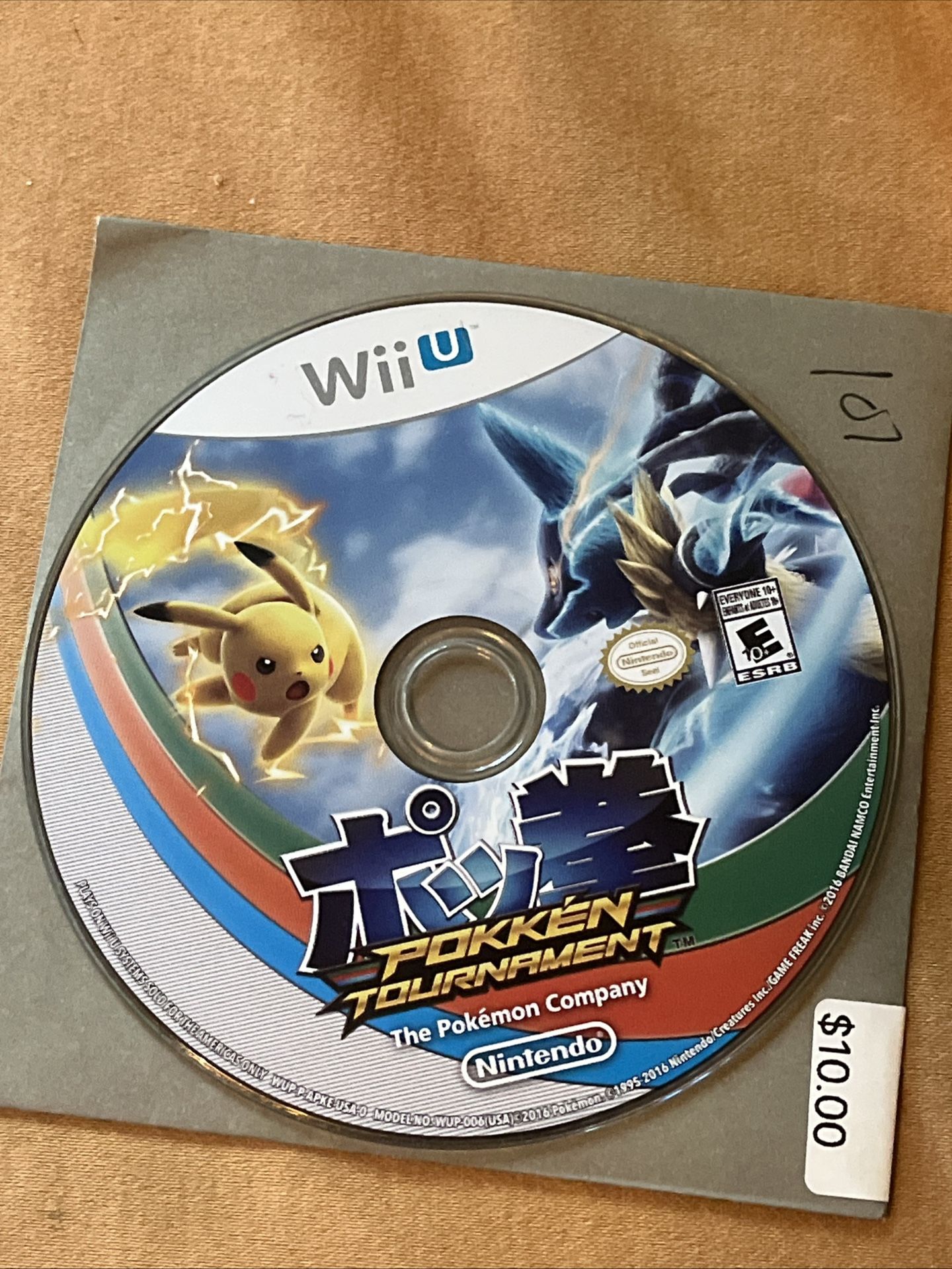 Pokken Tournament (Nintendo Wii U, 2016) Tested Disc Only