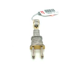 10kt Gold Diamond Plug Pendant .63ctw 3.70grams 165613 10