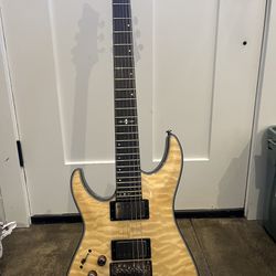 Schecter Hellraiser Hybrid Blonde Electric Guitar Rare Left Handed MINT