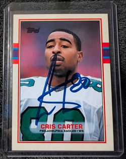 Cris Carter RC Autograph With COA