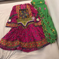 Two pieces afghan dress only for 200$ hand made yakhan and used twice pants are optional