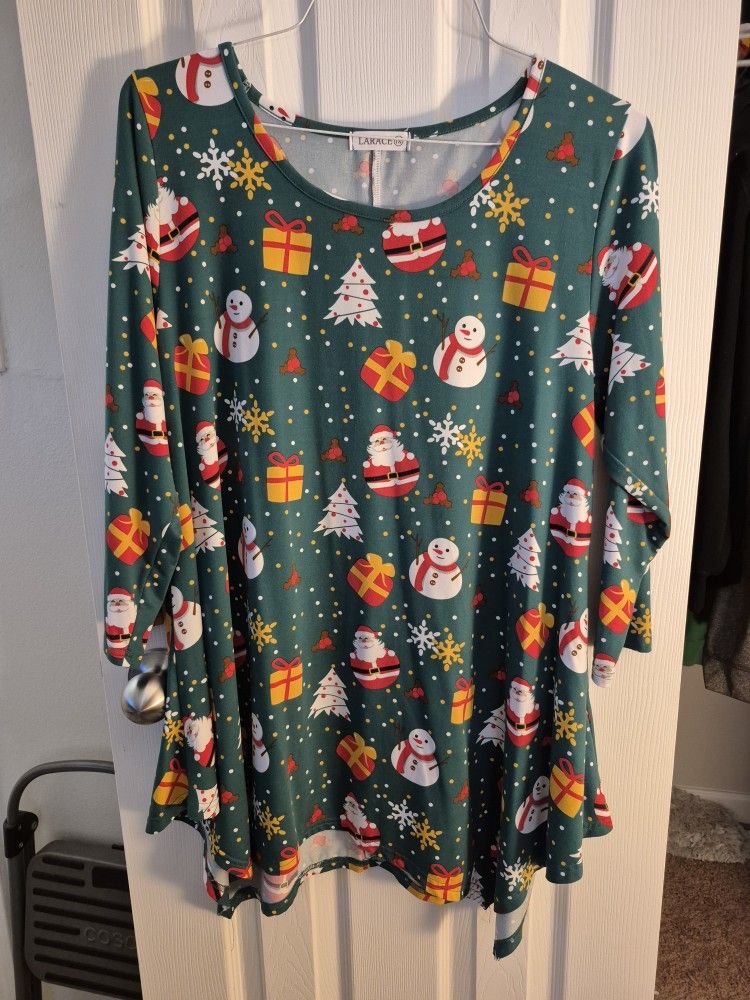 Womens Plus Size Christmas Tunic