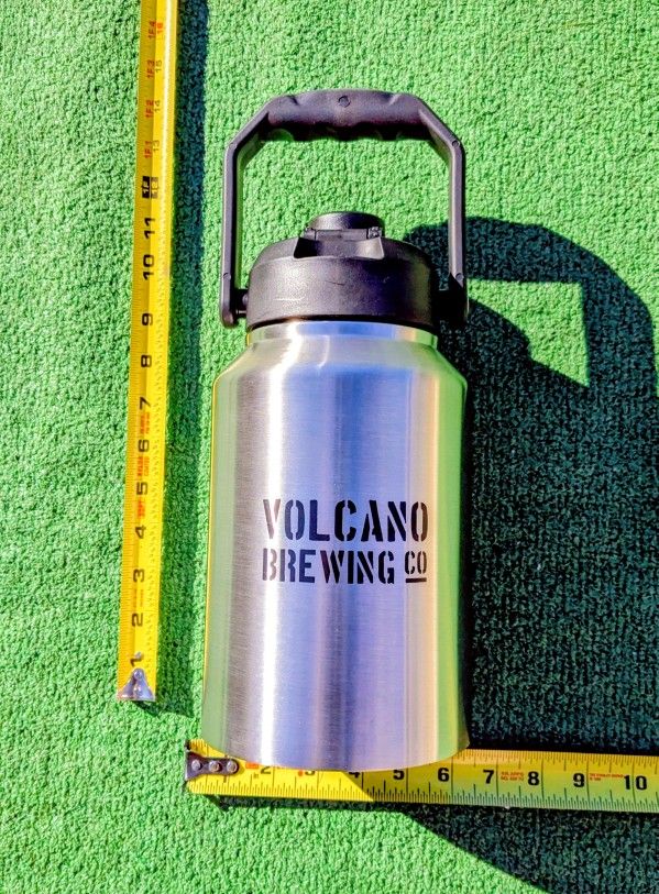 Volcano Brewing Co Gato Malo Dark Ale Tamarindo Costa Rica Steel Growler Jug NIB
