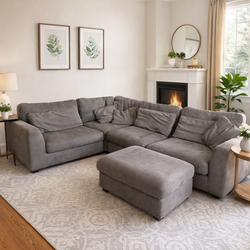 Large  Sectional Sofa  and Ottoman *Free Delivery*