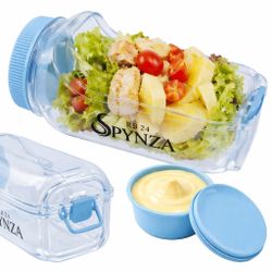 Salad Container with Dressing Cup – Leakproof Side-Opening Meal Prep Food Storage Box, Reusable Salad Jar with Secure Lock Lid for Work, Travel & Picn