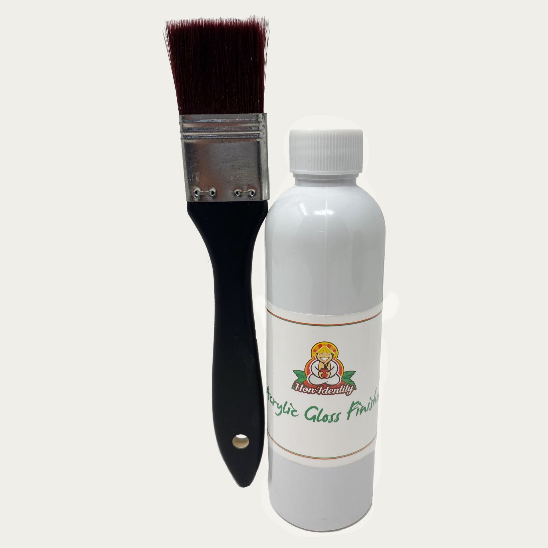 Acrylic Paint Sealer/Medium Gloss (6.8oz) & 7.9inch Paint Brush