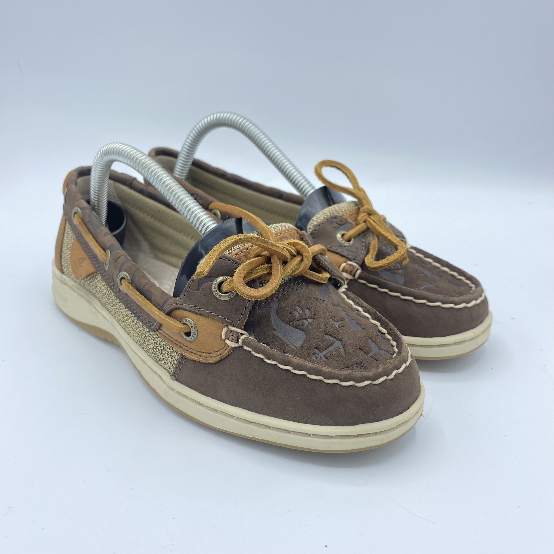 Sperry Women's Angelfish Boat Shoe Embossed Linen Sz.5M