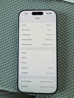 IPhone 17 256 gb T mobile