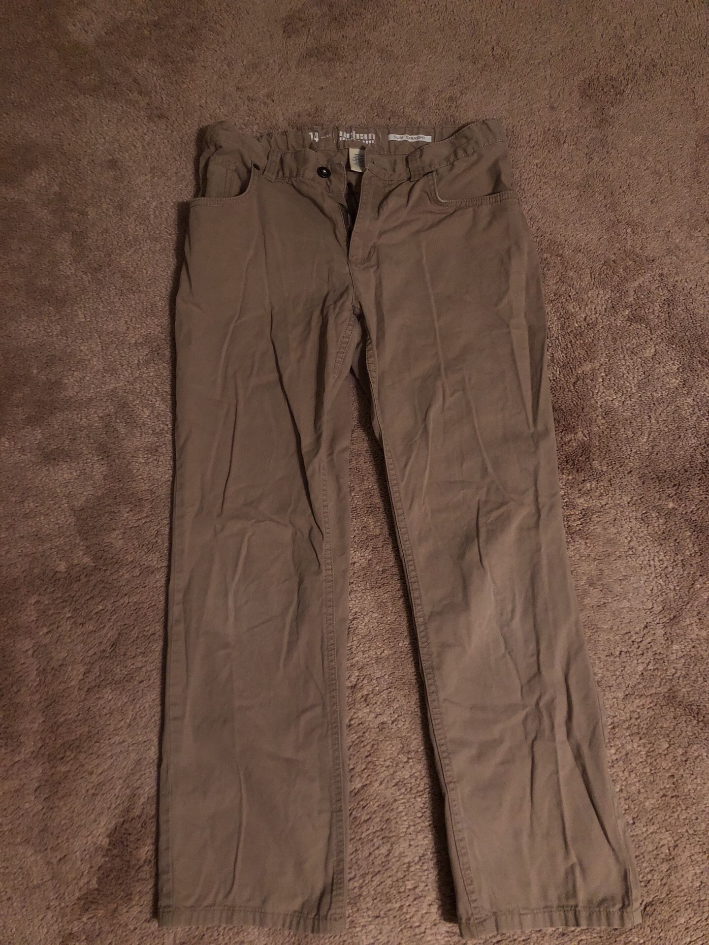 Boys Urban Pipeline khaki pants Sz 14 Husky