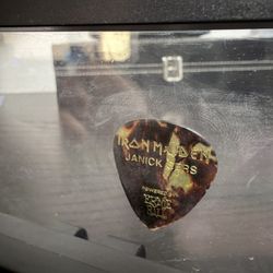 Official guitar pick used by Janick Gers of Iron Maiden