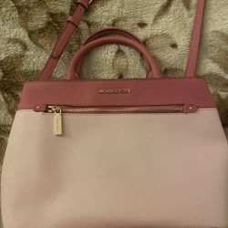 Vintage Pink Michael Kors Handbag with Gold-played accents