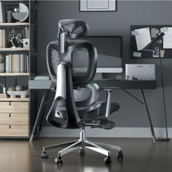 PatioMage Ergonomic Office Chair, Big and Tall Desk Chair with Adjustable Lumbar Support & Seat Depth, High Back Computer Chair, Swivel Mesh Chairs 