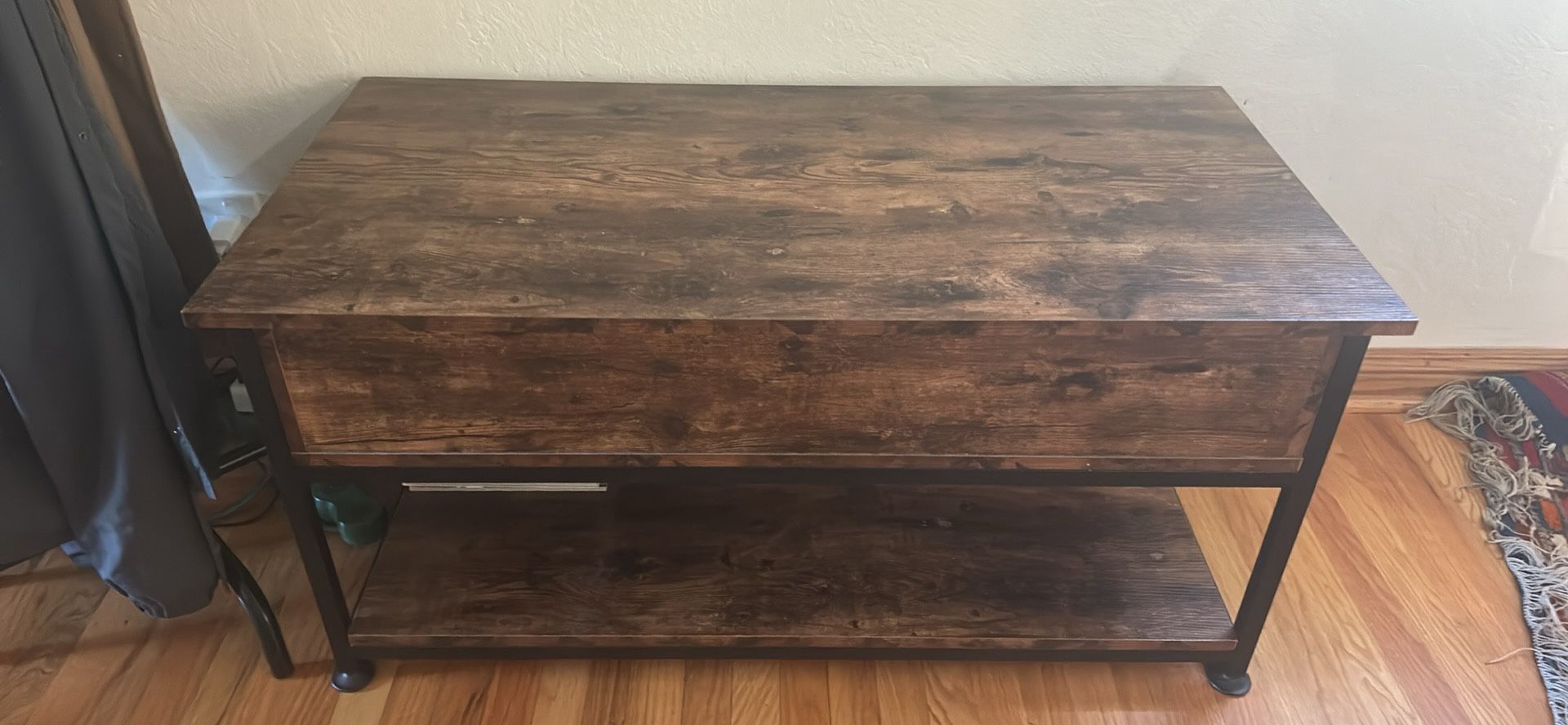 Wooden Coffee Table With Hidden Storage