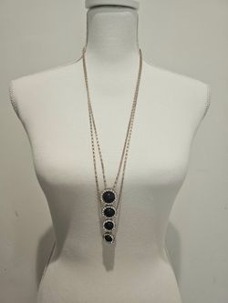 Black And Silver Necklace Accesory