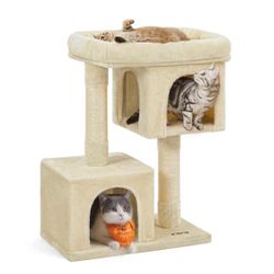 Feandrea Cat Tree, 33.1-Inch Cat Tower, L, Cat Condo for Large Cats up  Pct61m