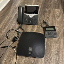 Lot of 21 Cisco VoIP Office Phones with Accessories