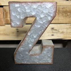 Galvanized Metal Letter Wall Decor
