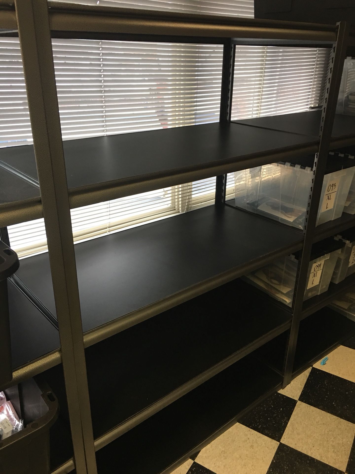 Heavy duty rack 48w x 24d x 72 h with 5 level shelving $15 each (limited quantity)