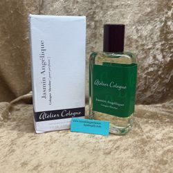 Jasmin Angelique Atelier Cologne Pure Perfume 3.3 Fl. Oz. 100 Ml. Tester Spray Bottle