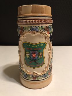 Vintage German Stein Rod & Gun Club NAHE Valley Birkenfeld Germany
