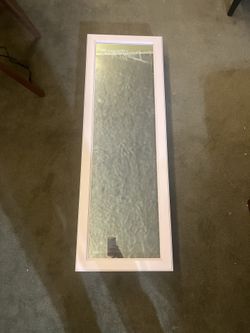 Pink Full Length Mirror Jewelry Cabinet  