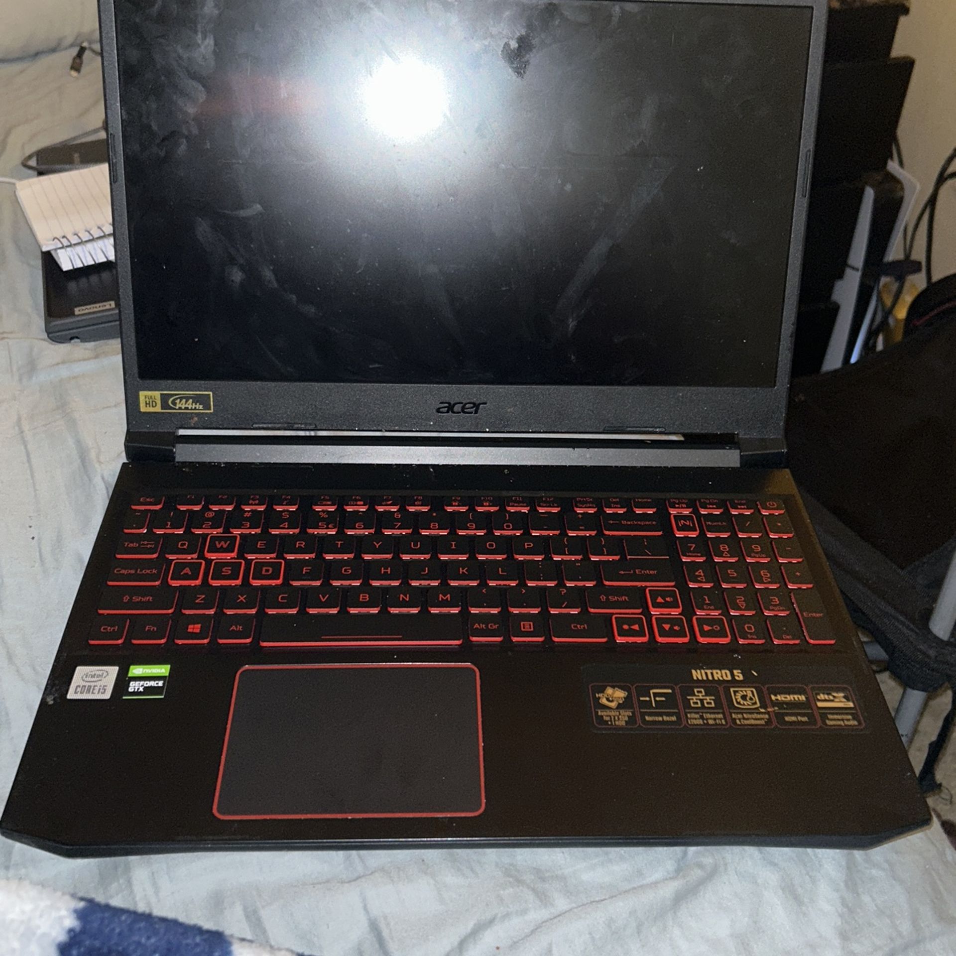 Acer Nitro 17.3" 144Hz Gaming Laptop - Intel Ci5 - 8GB RAM - 512 SSD - NVidia RTX3050 GPU - Black (AN517-55-51DQ)