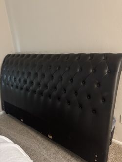 Black king bed flame