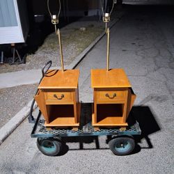 Two End Tables With Lamps. No Shades. 