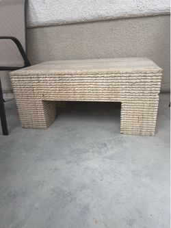 Beautiful Travertine stone table - very heavy!