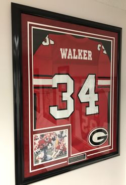 Legend of the game Herschel Walker 2 signatures framed
