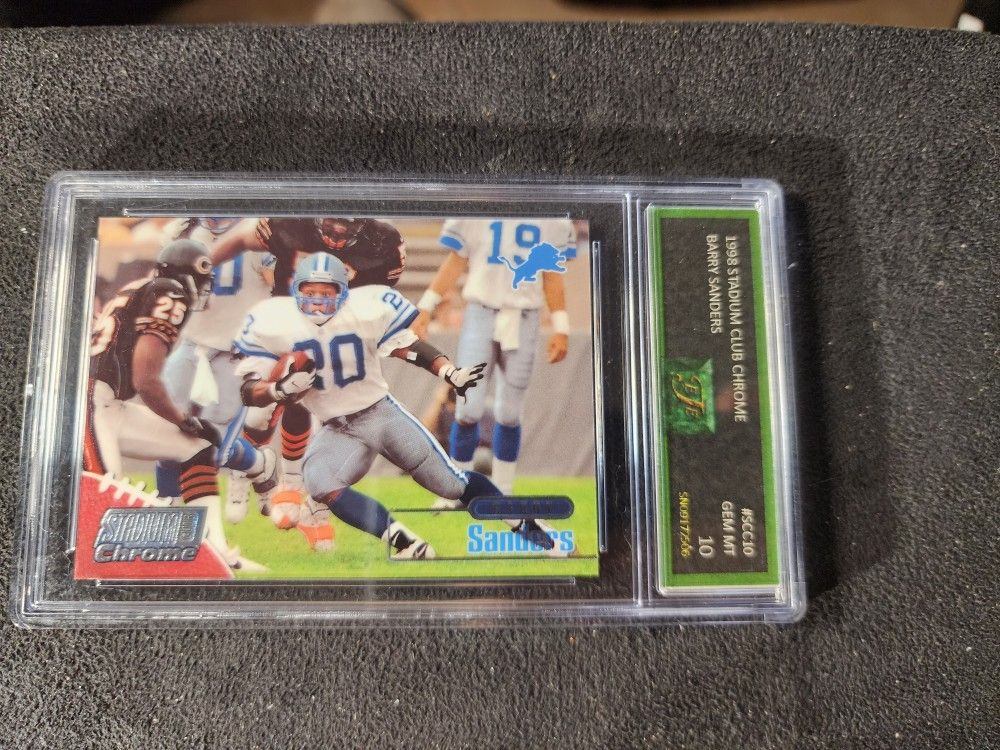 1998 Topps Stadium Club Chrome Barry Sanders #SCC10 EJE 10 Gem Mint HOF