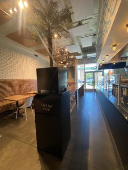 Two Black Thank You Receptacles