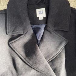 Gap Wool Women’s Black Blazer Jacket XS Petite Overcoat 