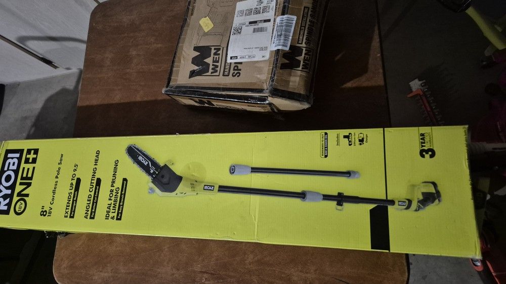 Ryobi Pole Saw With extender eighteen volt tool only