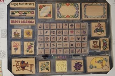 78Pc Wooden Stamp Set