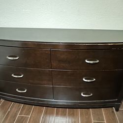 Brown Dresser With Mirror (detached) 