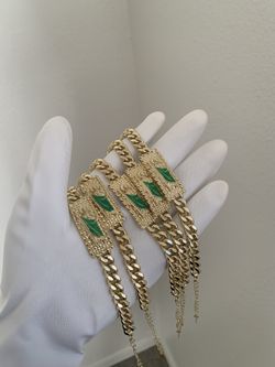 Gold Plated San Judas Bracelet 