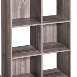 ClosetMaid Cubeicals 6 Cube Storage Shelf Organizer Bookshelf Stackable, 