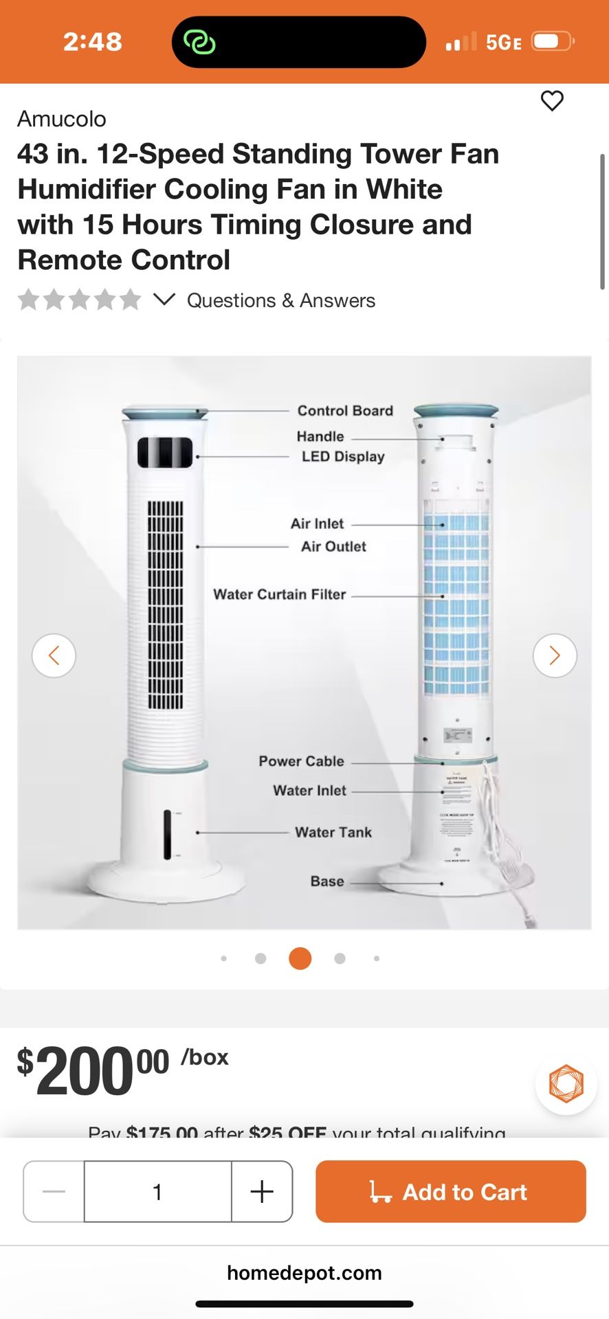 3 In 1 Tower Fan, Heater,humidifier